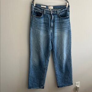 Women's 90s Baggy Fit Blue 100% Cotton Denim Jeans
